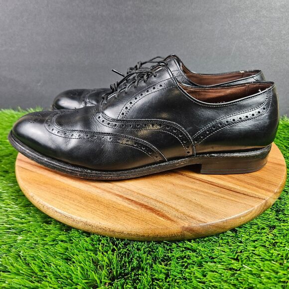 Allen Edmonds Chester Men\'s Wingtip Oxford Black Leather Dress Shoes Size 10.5 D main image 9